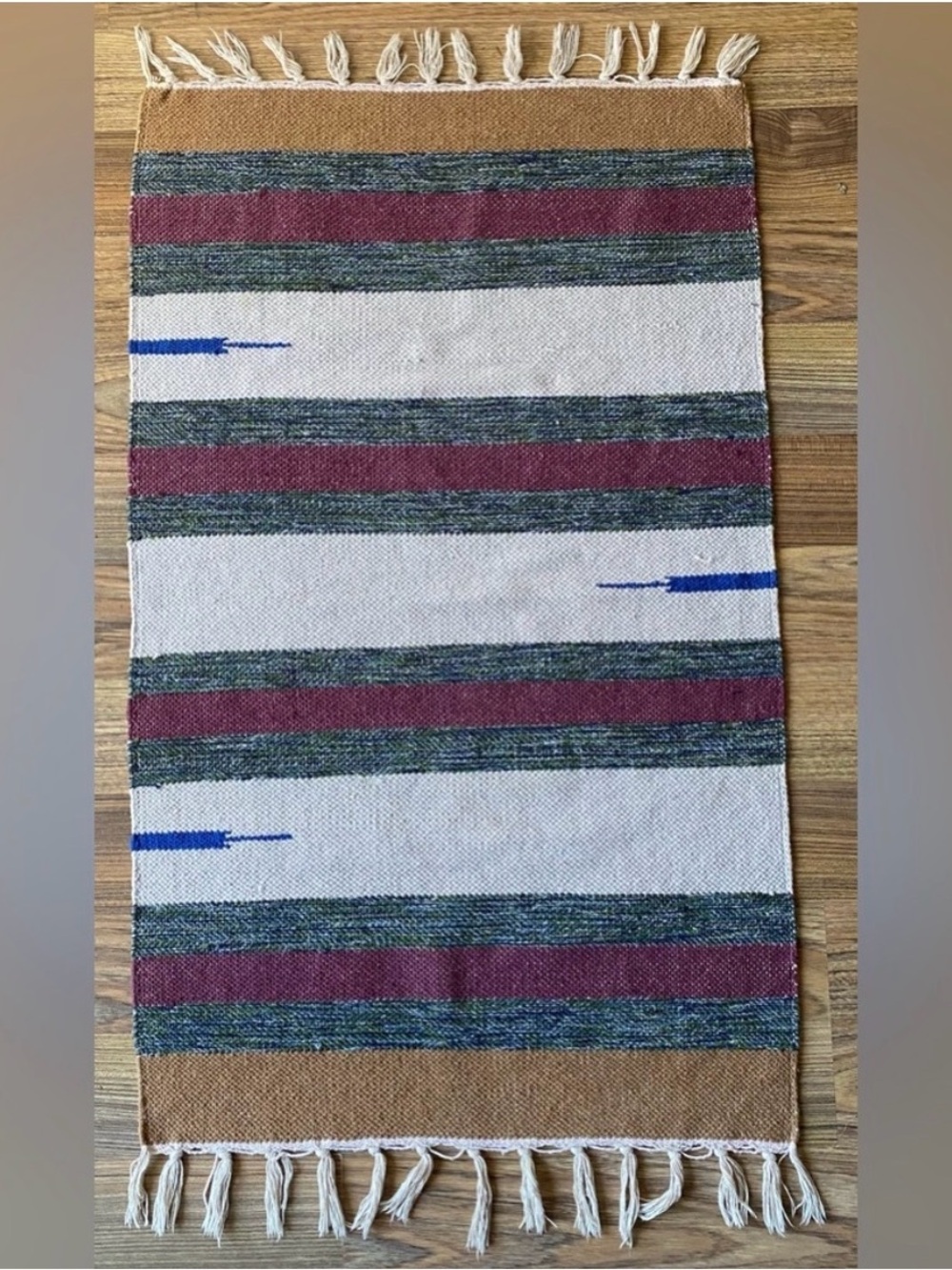 Southwestern Style Woven Wool Rug Mat